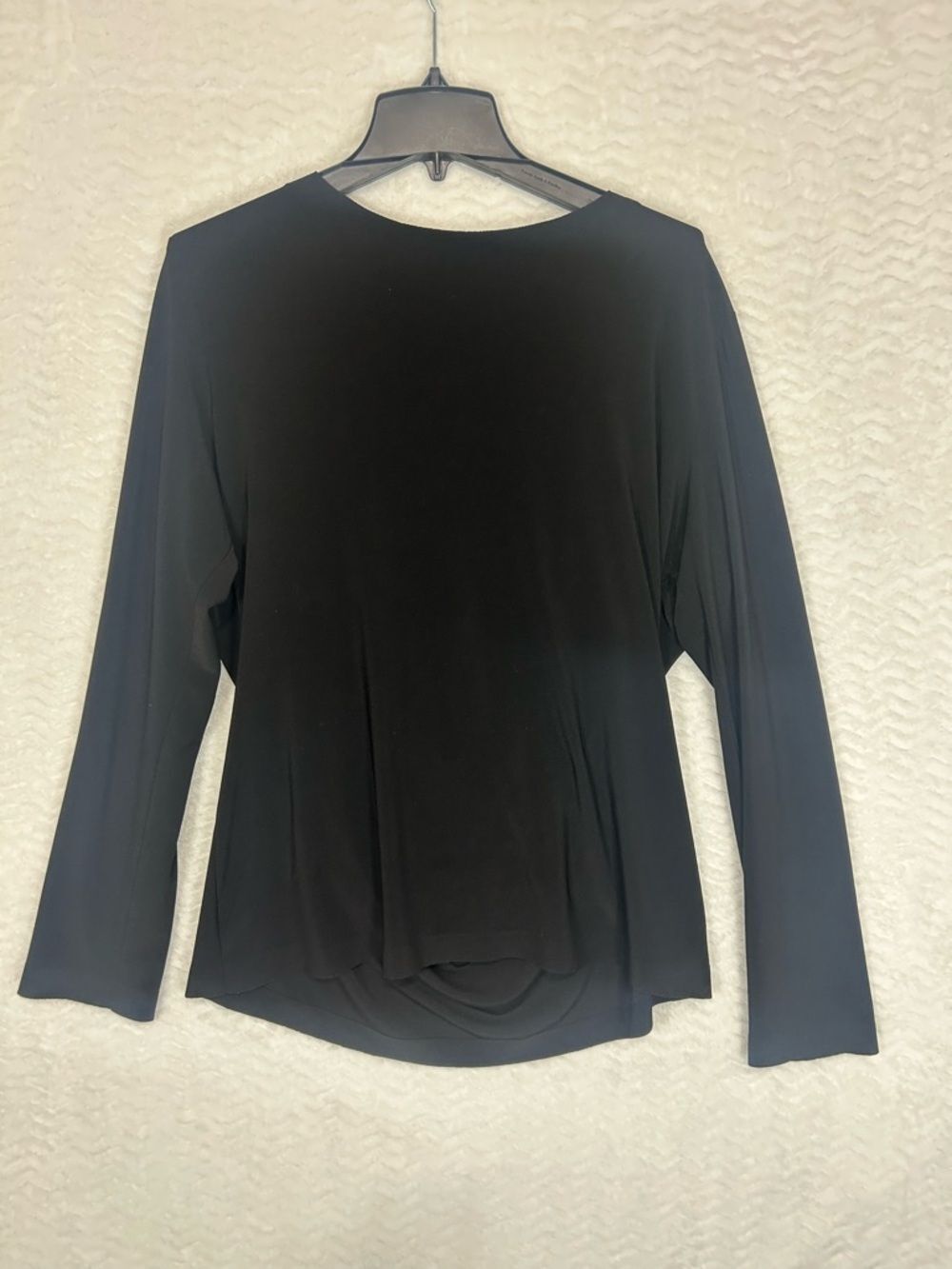 Norma Kamali Black Long Sleeve Top Size XL Classic Minimalist Style Elegant Chic - Picture 8 of 8